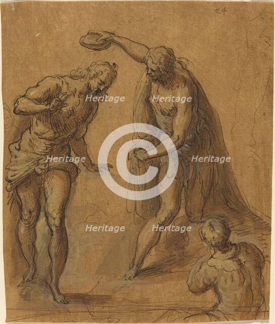 Sketch for a Baptism of Christ. Creator: Jacopo Palma.