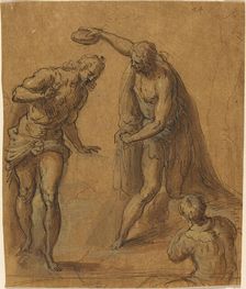 Sketch for a Baptism of Christ. Creator: Jacopo Palma