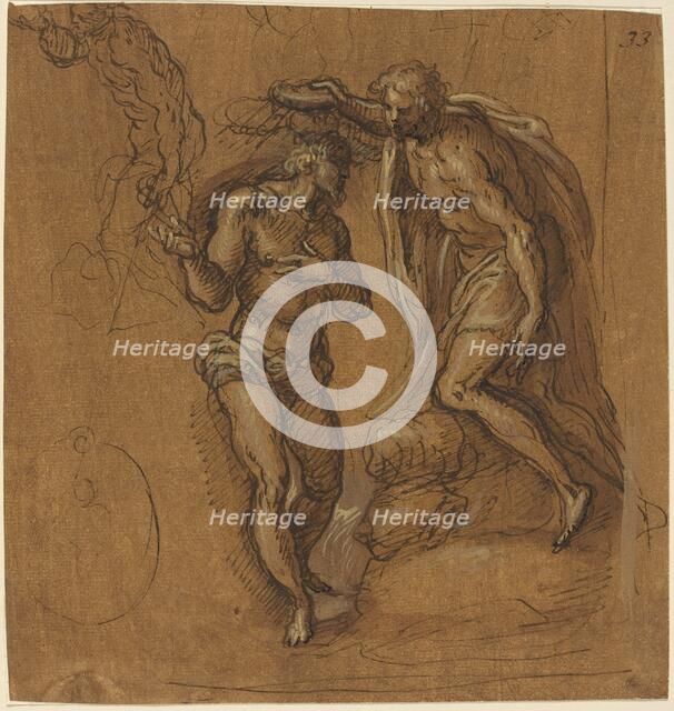 Sketch for a Baptism of Christ. Creator: Jacopo Palma.