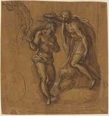Sketch for a Baptism of Christ. Creator: Jacopo Palma