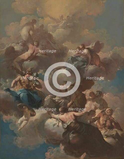 Sketch for a Ceiling Fresco, c. 1740. Creator: Giovanni Domenico Ferretti da Imola.