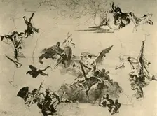 Sketch for a Ceiling Painting mid 18th century, (1928). Artist: Giovanni Battista Tiepolo