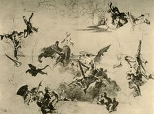 Sketch for a Ceiling Painting mid 18th century, (1928). Artist: Giovanni Battista Tiepolo