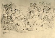 Sketch for a Group Portrait mid 18th century, (1928). Artist: Giovanni Battista Tiepolo