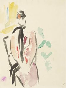 Sketch for a portrait of Mrs. De Carnière-Wouters, the artist's wife, 1892-1916. Creator: Rik Wouters