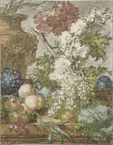 Sketch for a Still Life of Fruit and Flowers, c.1725-c.1735. Creator: Jan van Huysum