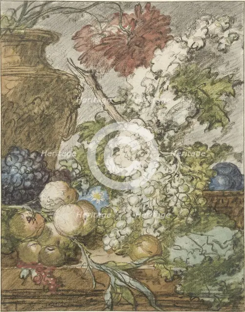 Sketch for a Still Life of Fruit and Flowers, c.1725-c.1735. Creator: Jan van Huysum.