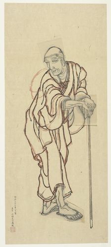 Sketch for a woodblock print, late 18th-early 19th century. Creator: Hokusai