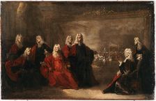 Sketch for aldermen celebrating the arrival of the infant, 1722. Creator: Nicolas de Largilliere