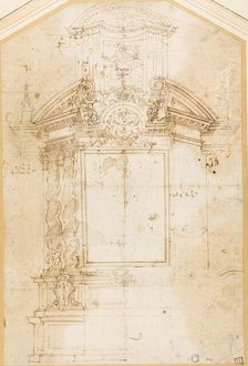 Sketch for an Altar of Saint Bartholomew, n.d. Creators: Andrea Pozzo, Giovanni Francesco Grimaldi