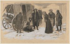 Sketch for "Christmas on the River". Creator: William Leroy Jacobs (American, 1869-1917)