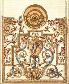 Sketch for decorative painting, France, (1928). Creator: Unknown