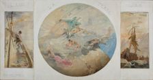 Sketch for dining room in the Hotel de Ville in Paris: Water, Earth, Air, between 1891 and 1892. Creator: Paul Louis Delance