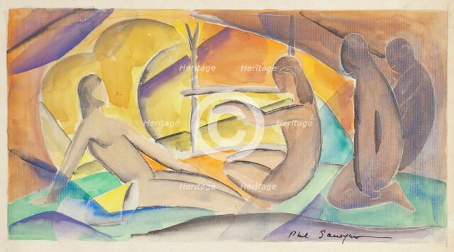 Sketch for Fresco. Creator: Philip Ayer Sawyer.