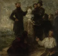 Sketch for Homage to Delacroix, 1863-1864. Creator: Henri Fantin-Latour