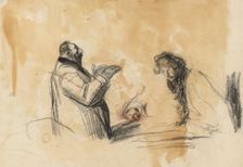 Sketch for In the Hospital (verso), fourth quarter 1800s or first third 1900s. Creator: Jean Louis Forain (French, 1852-1931)