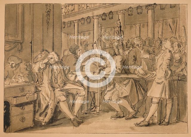 Sketch for 'Industry and Idleness' - Plate X, 1747. Artist: William Hogarth.