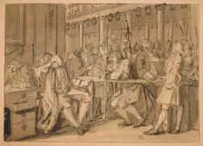 Sketch for Industry and Idleness - Plate X, 1747. Artist: William Hogarth