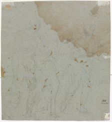 Sketch for Lot and His Daughters, 1600s. Creator: Pietro da Cortona (Italian, 1596-1669), circle of