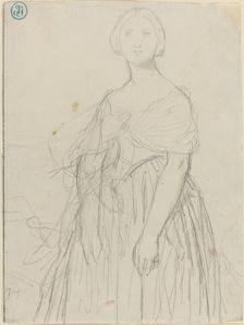Sketch for Madame Moitessier. Creator: Jean-Auguste-Dominique Ingres