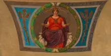 Sketch for Mosaic, Wisconsin State Capital, "Justice", ca. 1912. Creator: Kenyon Cox