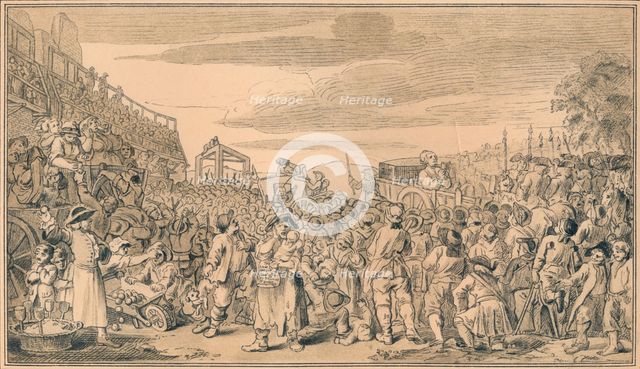 Sketch for plate XI of 'Industry and Idleness', 1747. Artist: William Hogarth.