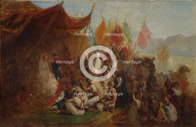 Sketch for "Reception of Emperor Napoleon III and Empress Eugénie..., 1860", ca. 1862-67. Creator: Isidore Pils.