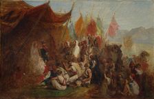 Sketch for "Reception of Emperor Napoleon III and Empress Eugénie..., 1860", ca. 1862-67. Creator: Isidore Pils