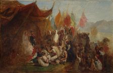 Sketch for "Reception of Emperor Napoleon III and Empress Eugénie..., 1860", ca. 1862-67. Creator: Isidore Pils