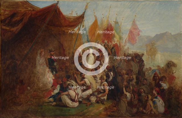Sketch for "Reception of Emperor Napoleon III and Empress Eugénie..., 1860", ca. 1862-67. Creator: Isidore Pils.