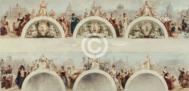 Sketch for reception room in the Hôtel de ville, Paris, 1892. Creator: Achille Louis Joseph Sirouy.