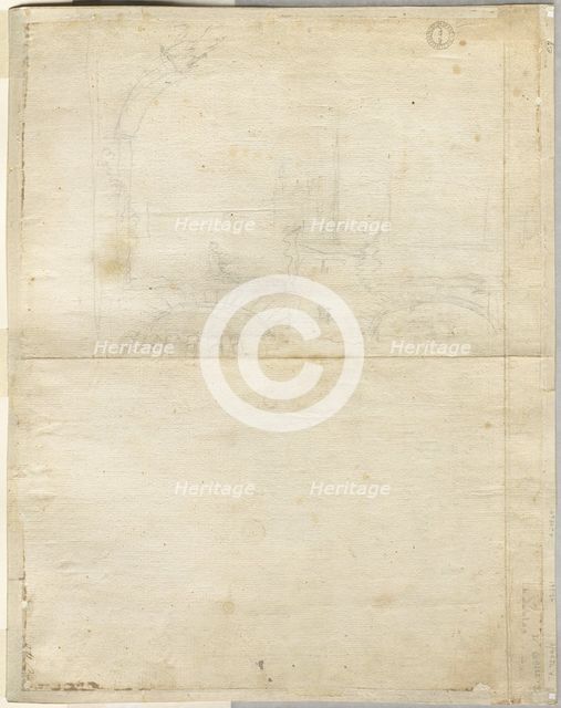 Sketch for San Giovanni in Laterano (verso), 1664. Creator: Lievin Cruyl (Flemish, c. 1640-c. 1720).