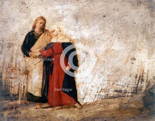 Sketch for 'St John Leading Home his Adopted Mother', c1844. Creator: William Dyce.