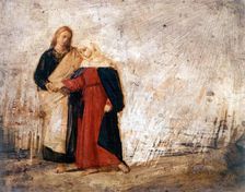 Sketch for St John Leading Home his Adopted Mother c1844. Creator: William Dyce