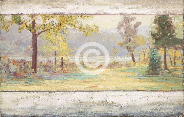 Sketch for Sun Room of Indianapolis City Hospital, about 1914. Creator: John Ottis Adams.