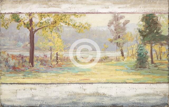 Sketch for Sun Room of Indianapolis City Hospital, about 1914. Creator: John Ottis Adams.