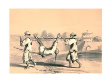 Sketch from the wall on the morning after the grand attack China, 19th century. Creator: M & N Hanhart