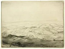 Sketch from the Walls of San Gimignano, 1909. Creator: Donald Shaw MacLaughlan