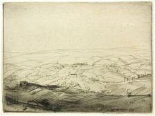 Sketch from the Walls of San Gimignano, 1909. Creator: Donald Shaw MacLaughlan