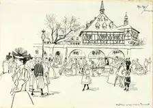 Sketch in the Midway Plaisance, 1893. Creator: Philip William May
