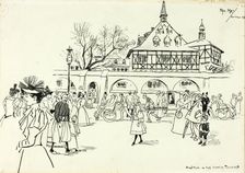 Sketch in the Midway Plaisance, 1893. Creator: Philip William May