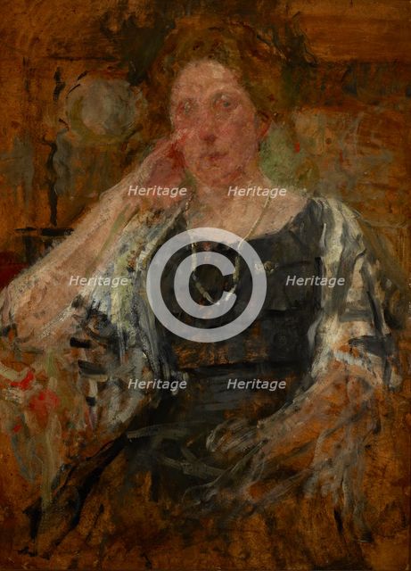 Sketch Portrait of a Woman, between 1914-1916. Creator: Olga Boznanska.