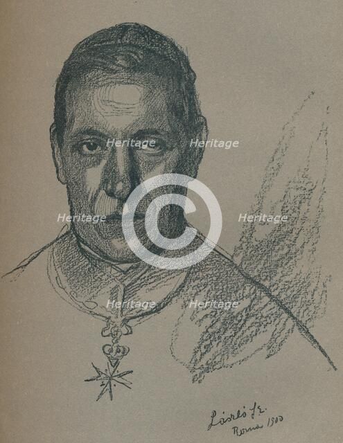 'Sketch-Portrait of His Eminence Cardinal Rampolla', 1900 (1901-1902). Artists: Fulop Laszlo, Philip A de Laszlo.