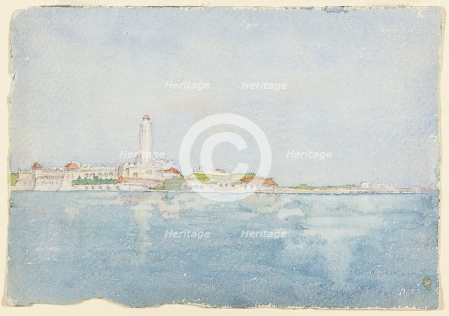 Sketch Taken at Algiers, North Africa, Travel Sketch, 1896. Creator: Daniel Burnham.