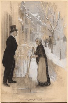 Sketch to illustrate "Not Honourably Discharged", 1904. Creator: William Leroy Jacobs (American, 1869-1917)