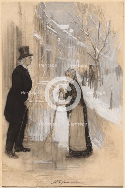 Sketch to illustrate "Not Honourably Discharged", 1904. Creator: William Leroy Jacobs (American, 1869-1917).