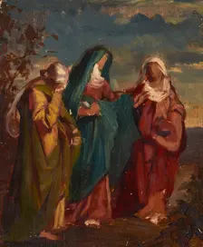 Sketch to the Painting "Three Marys Walking to Christ's Tomb", c1865. Creator: Jozef Simmler