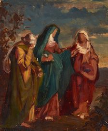 Sketch to the Painting "Three Marys Walking to Christ's Tomb", c1865. Creator: Jozef Simmler