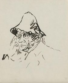 Sketchbook 4 Man in a hat, 1st half 20th century. Creator: Arnold Peter Weisz-Kubincan