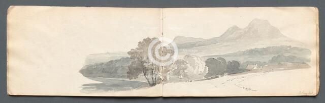 Sketchbook: Eildon Hills, 1814. Creator: Samuel Prout (British, 1783-1852).